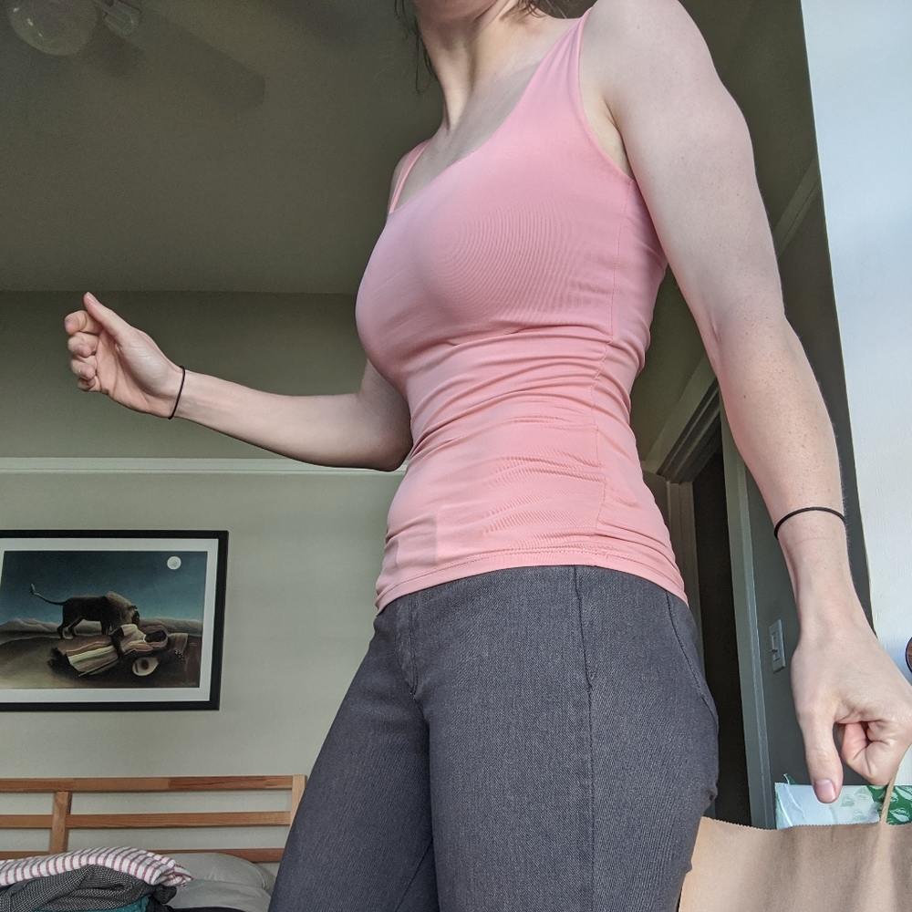 Flattering pink tank